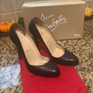 Christian Louboutin Black Leather Heels